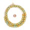 The Bead Chest Rainforest Green Fused Recycled Glass Beads 14mm Ghana African Multicolor Round Large Hole 25 Inch Strand Handmade Fair Trade